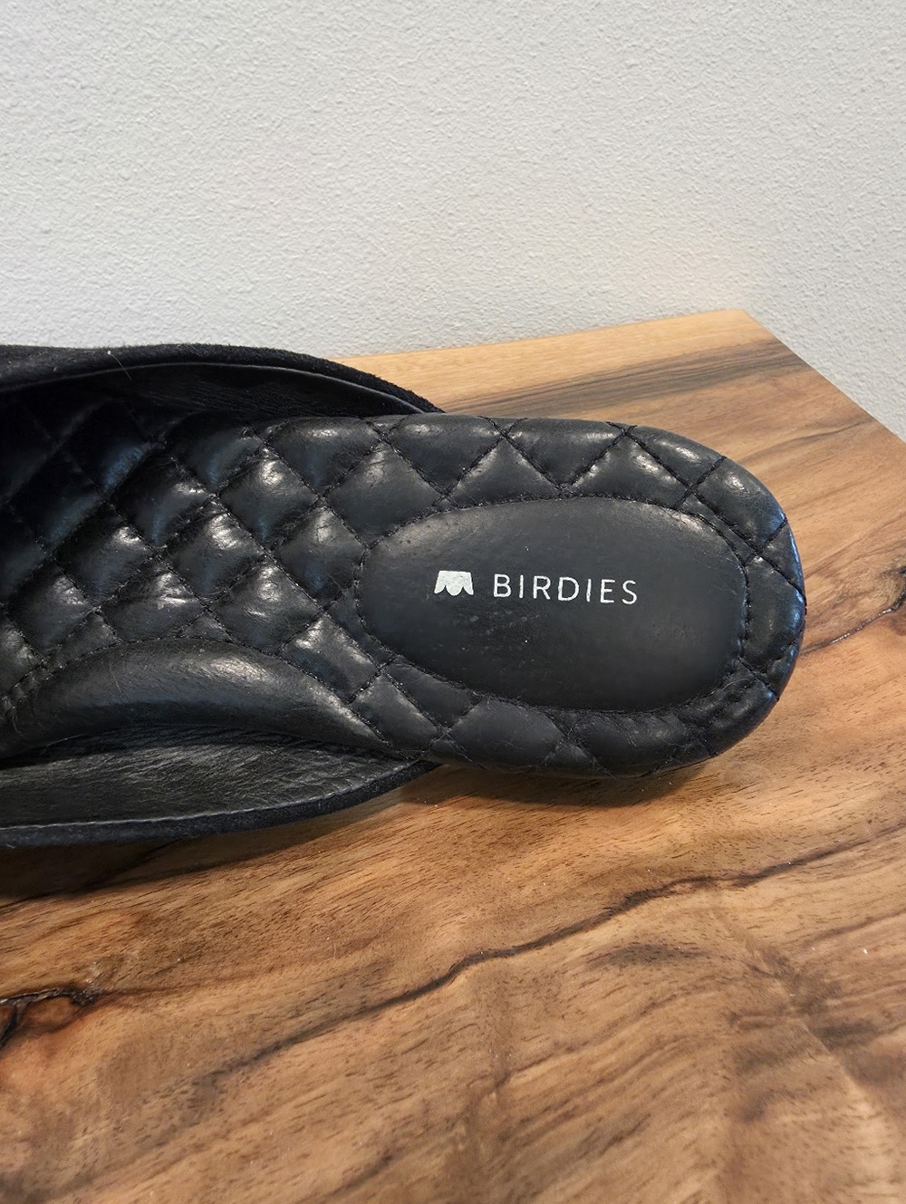 Birdies Swan Black Suede Mules - Picture 11 of 12